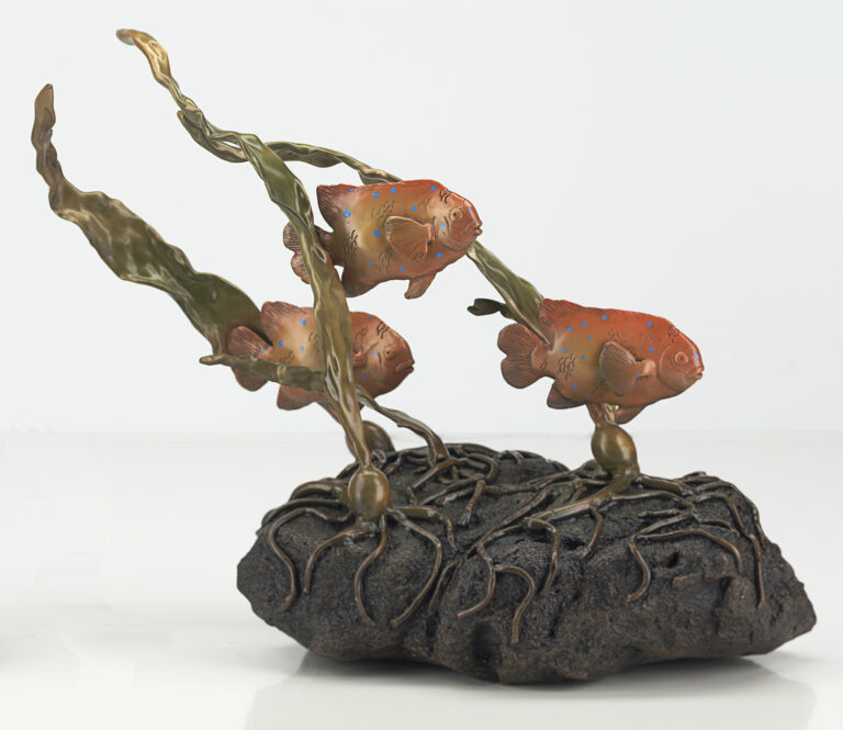 Baby-G Trio, a sculpture by Judy Salinsky