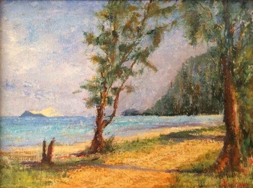 Waimanalo, a plein-air painting by artist Judy Salinsky.