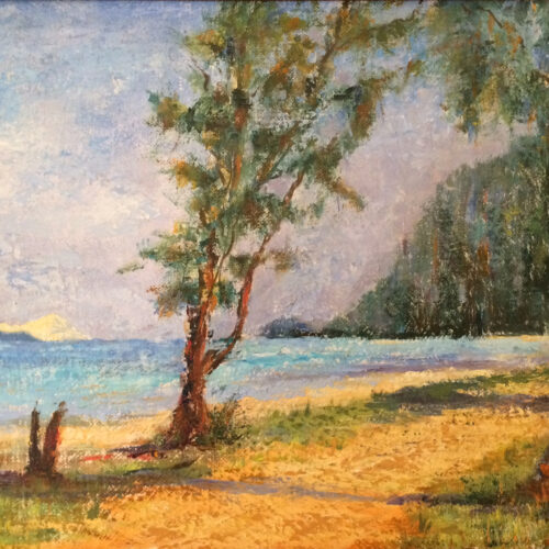 Waimanalo, a plein-air painting by artist Judy Salinsky.