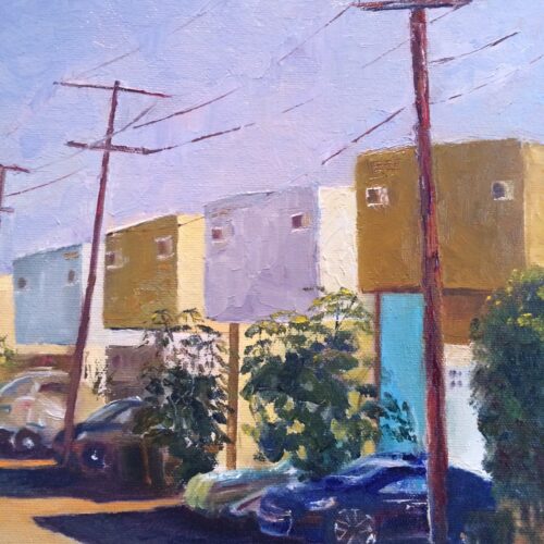 Neighborhood Watch, a plein-air painting by artist Judy Salinsky.