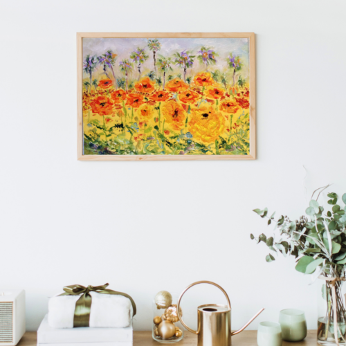 Ranunculus Painting Mock up