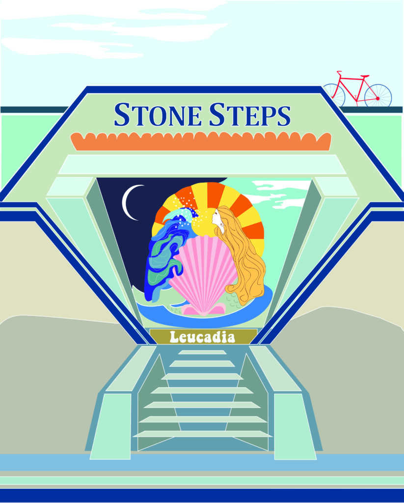 Digital illustration of the Stone Steps surf spot